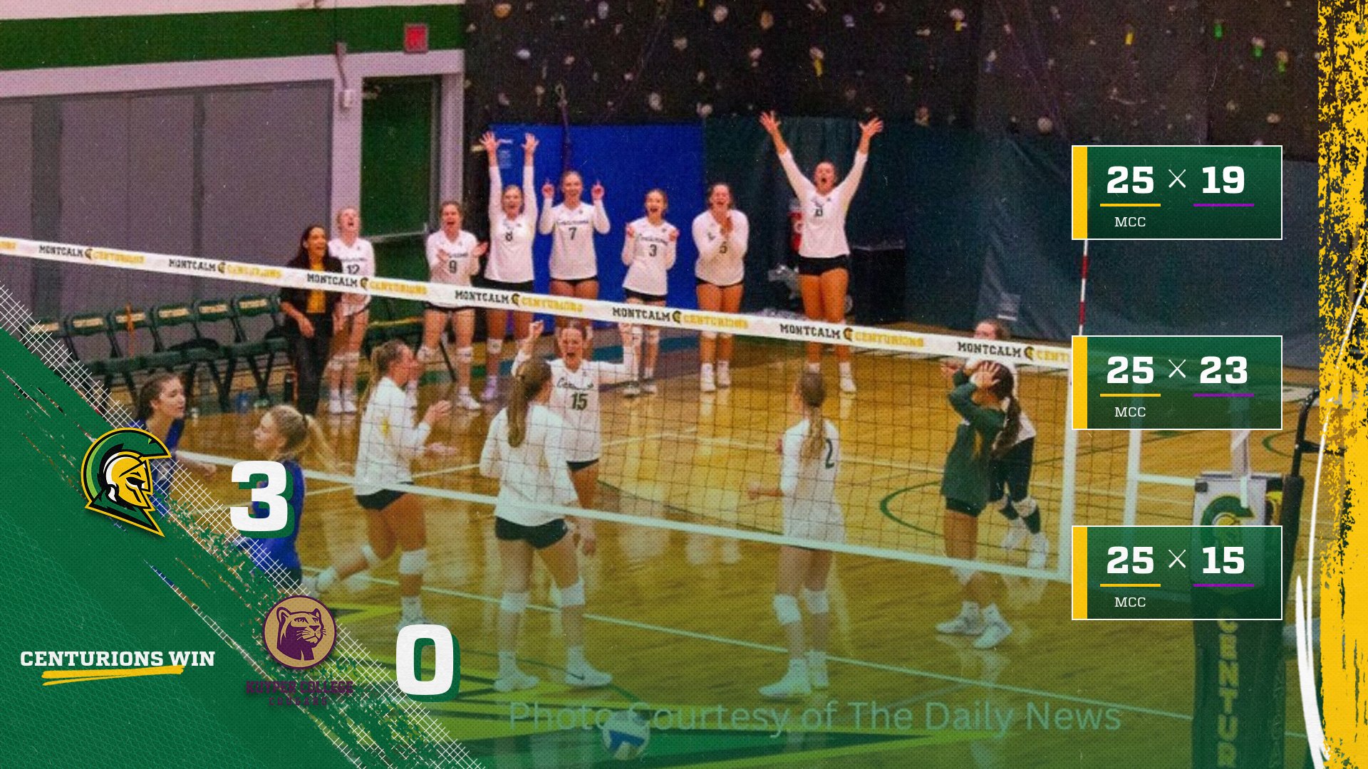 Centurions Sweep the Cougars, improve to 3-5 overall